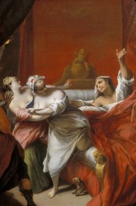 Picardy 121  -  Chateau-Thierry（02部门） -  Jean de La Fontaine博物馆 -  Nicolas Vleughels绘画（1668-1737） - 说明“”gascon惩罚“”La Fontaine的故事 作者 不明